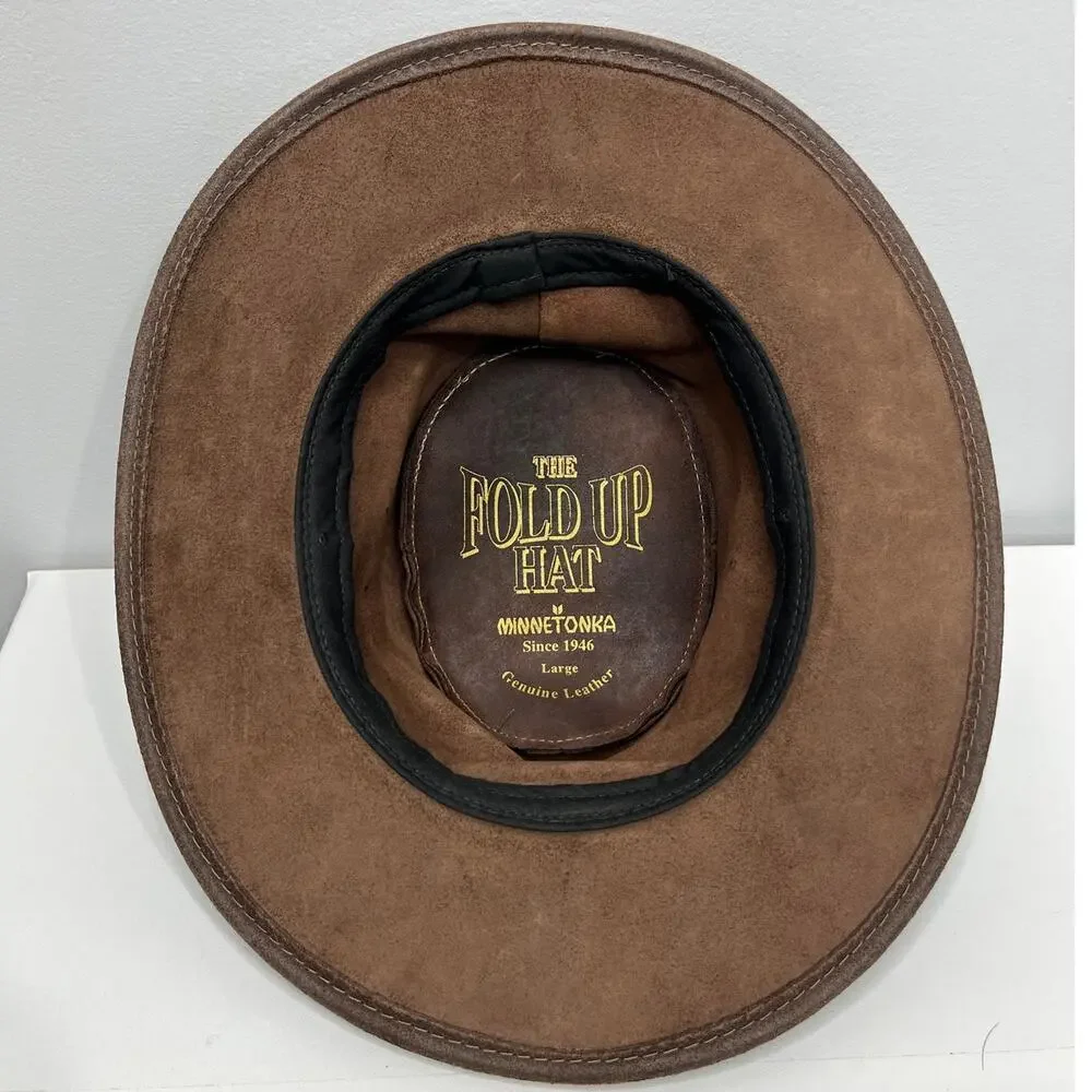 Minnetonka Unisex Brown The Fold Up Hat / Size- Large